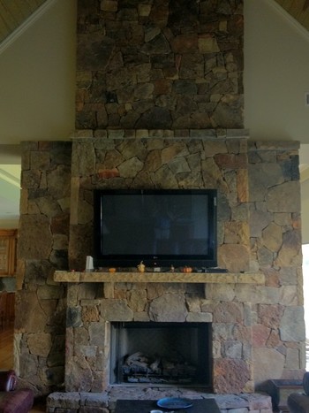 Beautiful indoor and outdoor stone and brick work