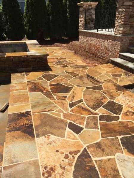 Pool Deck with Crab Orchard Flagstone in Roswell, GA (1)