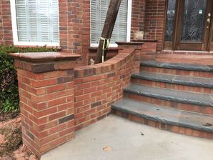 Thermal Bluestone an Wing Walls for New Steps in Johns Creek, GA (2)