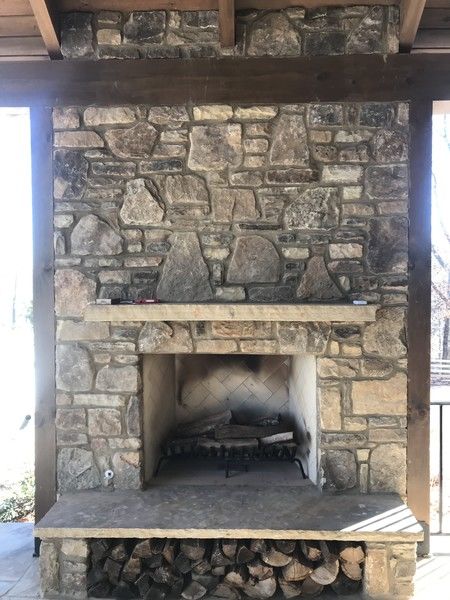 Outdoor Stone Fireplace in Alpharetta,GA (1)