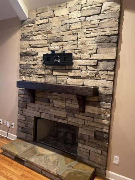 Country Ledgestone Ashfall on an Indoor Fireplace in Buford, GA (1)