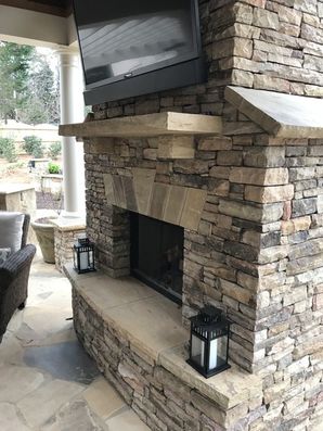 Outdoor Stone Fireplace Alpharetta, GA (3)