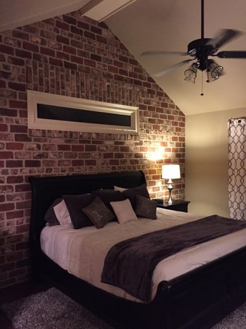 Interior Brick Installed for a Beautiful Bedroom in Suwanee, GA