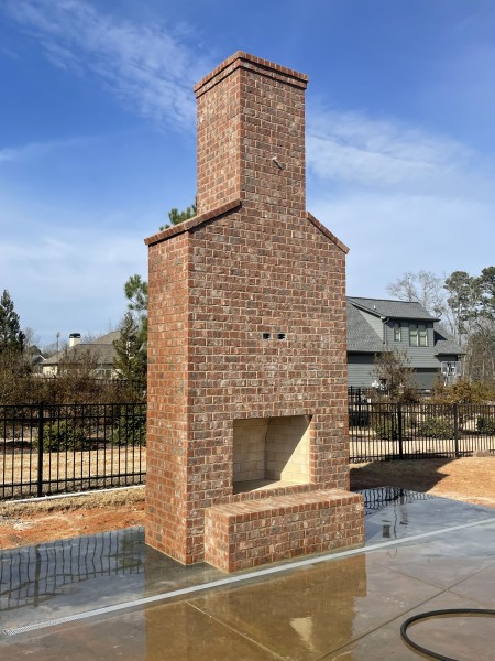 Custom Brick Fireplace & Chimney in Suwanee, GA (1)