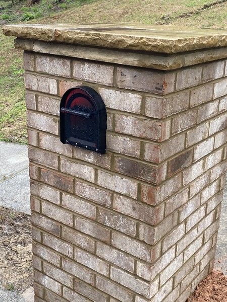 Brick and Stone Mailbox in Braselton, GA (1)